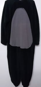 Kids Costumes to Hire - Black with grey tummy Onesie